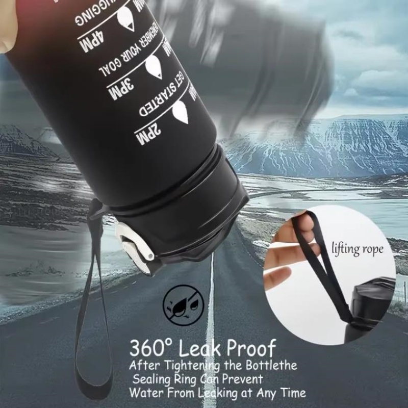 750ml 스포츠 물병, 시간 추적 기능이 있는 빨대, - Outdoor Adventure And Sports 리뷰 및 가격